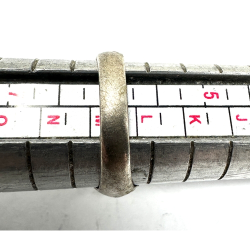 183 - Vintage silver glass brown Eyeball ring