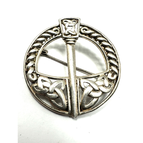 192 - 4 celtic design silver brooches ring & pendant