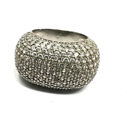 197 - 3 chunky vintage gemstone set silver rings weight 32g