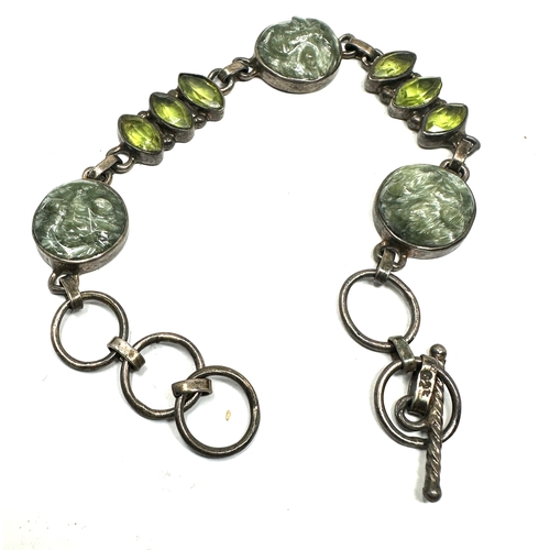 198 - vintage stone set man in the moon bracelet