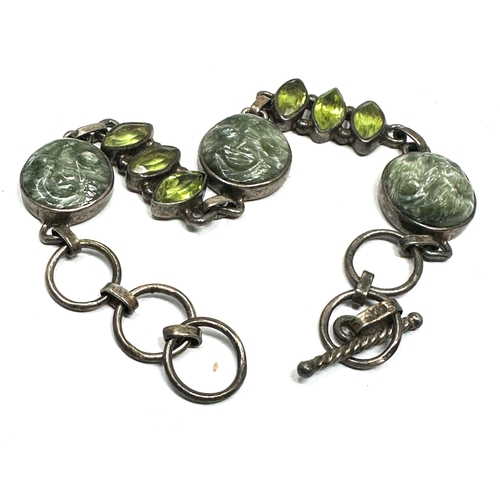 198 - vintage stone set man in the moon bracelet