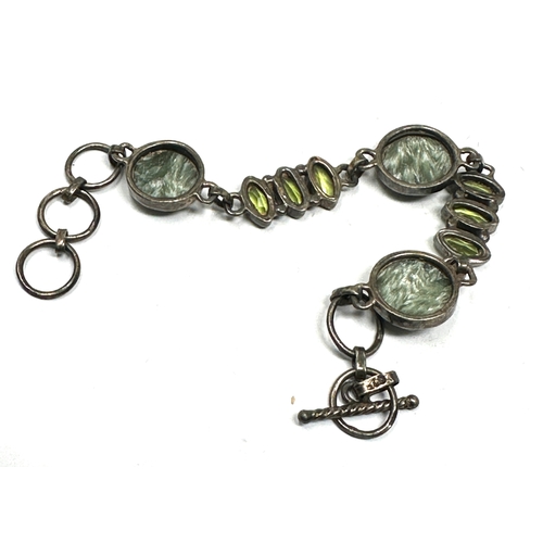 198 - vintage stone set man in the moon bracelet