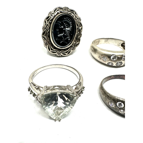 199 - 6 vintage silver rings