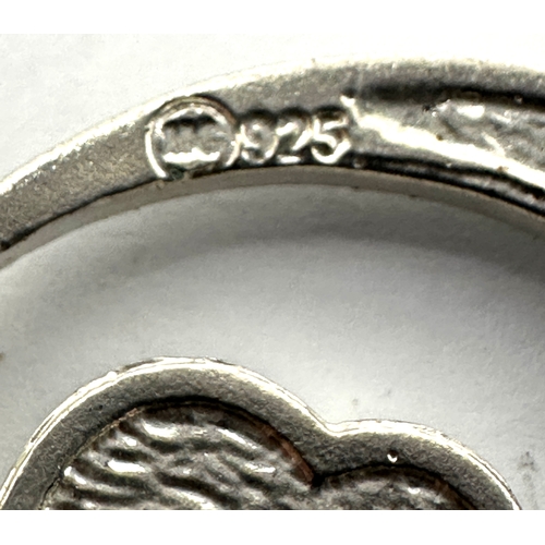 204 - Malcolm gray silver & enamel pendant necklace