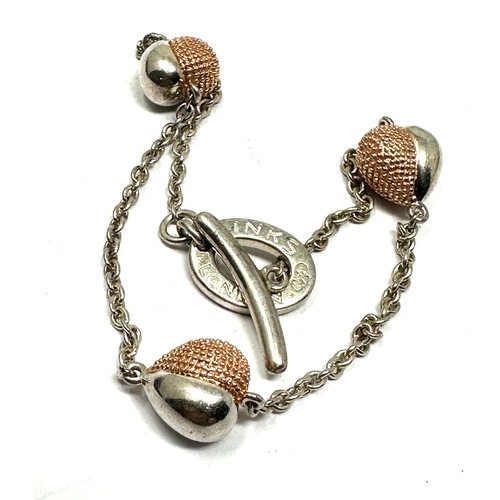 207 - Silver links of london heart bracelet heart with silver & gold detail