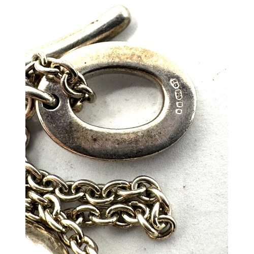 207 - Silver links of london heart bracelet heart with silver & gold detail