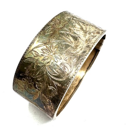 210 - Vintage silver cuff bangle not hallmarked xrt tested as silver