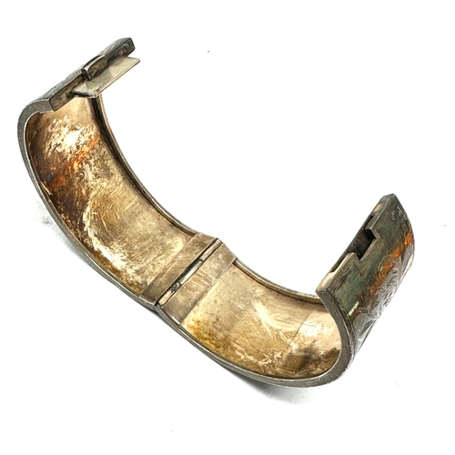 210 - Vintage silver cuff bangle not hallmarked xrt tested as silver
