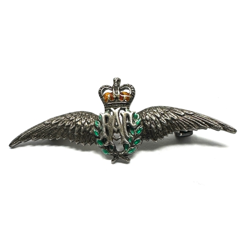 211 - Vintage R.A.F silver & enamel sweetheart brooch