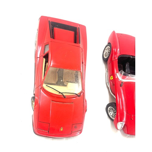 77 - Selection of various 1/18 scale diecast and plastic cars to include Tonka, Burajo, Jaguar, Ferrari a... 