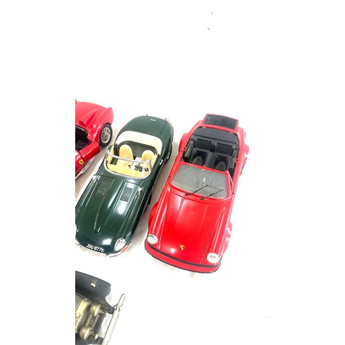 77 - Selection of various 1/18 scale diecast and plastic cars to include Tonka, Burajo, Jaguar, Ferrari a... 