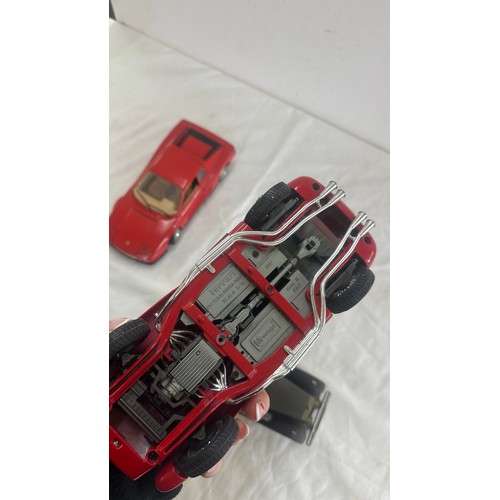 77 - Selection of various 1/18 scale diecast and plastic cars to include Tonka, Burajo, Jaguar, Ferrari a... 