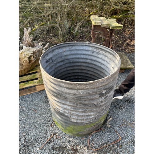 99Q - Large metal out door burning bin