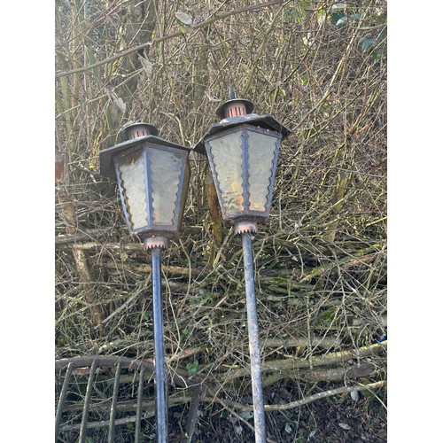 99M - Vintage out door lamp posts, approxiamte height 70 inches