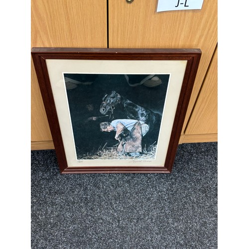 87 - Framed Limited Edition Elizabeth Sharp Prints, signed, number 78/200 frame measures approximately 22... 