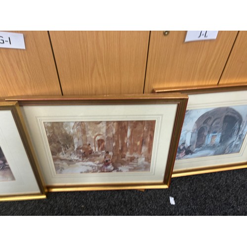 50 - Selection of three framed Russel Flint Prints largest measures approximately 23 inches b y 26 inches