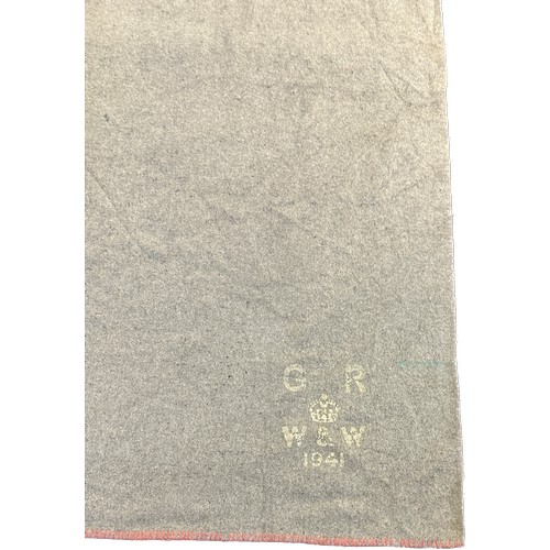 63 - Military blanket, approximate measurements: Length 72 inches, Width 63 inches