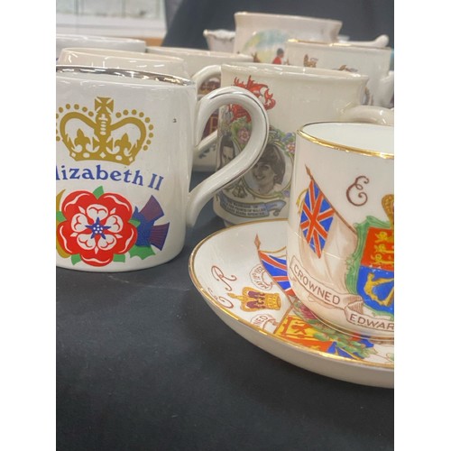 141 - Large selection of Royal Coronation items to include goblets, mugs, a tray, tankards etc