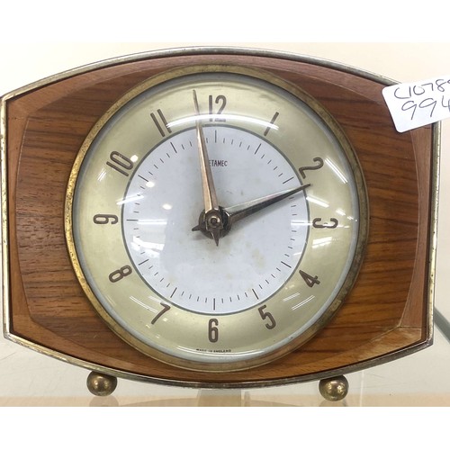 4 - Metamec mantel clock and a Kunder carriage clock overall height of tallest 8.5 inches tall