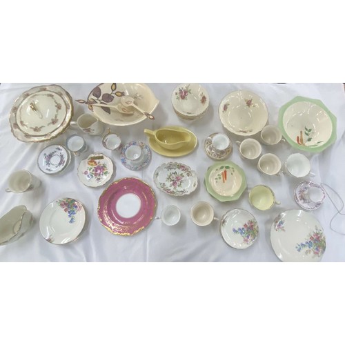 146 - Large selection of assorted porcelain miscellaneous to include several vintage part tea services, Ro... 