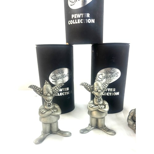 28 - Two Vintage Unique Concepts Ltd The Simpsons Krusty Clown Pewter Figurine Corkscrews in original box... 