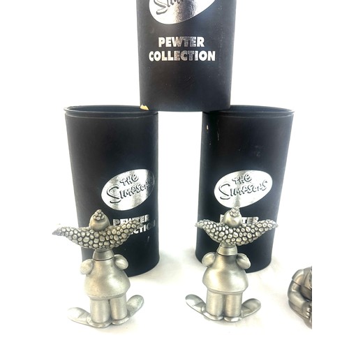 28 - Two Vintage Unique Concepts Ltd The Simpsons Krusty Clown Pewter Figurine Corkscrews in original box... 