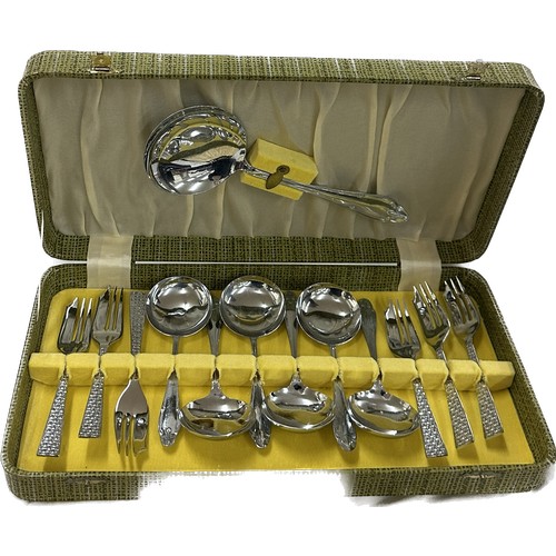 151 - Selection of various cutlery sets and canteen of cutlery