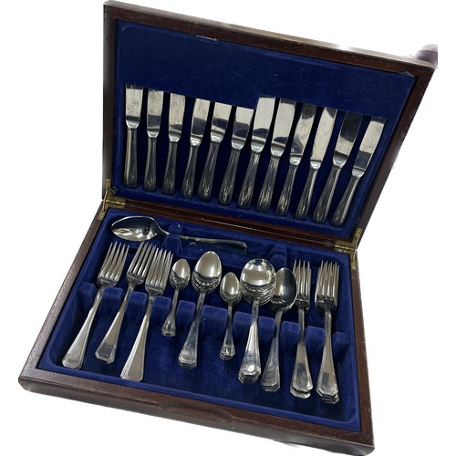 151 - Selection of various cutlery sets and canteen of cutlery