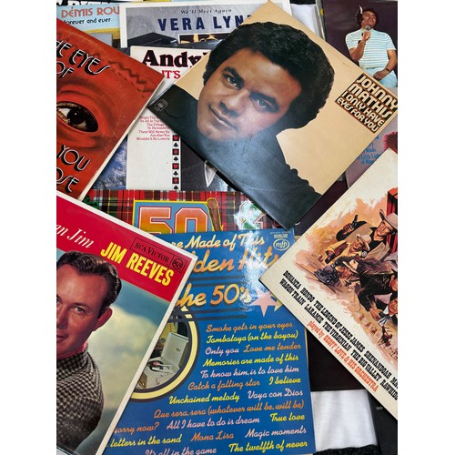 152 - Large selection of Records includes Andy Williams, Jim Reeves, Johny Mathis etc