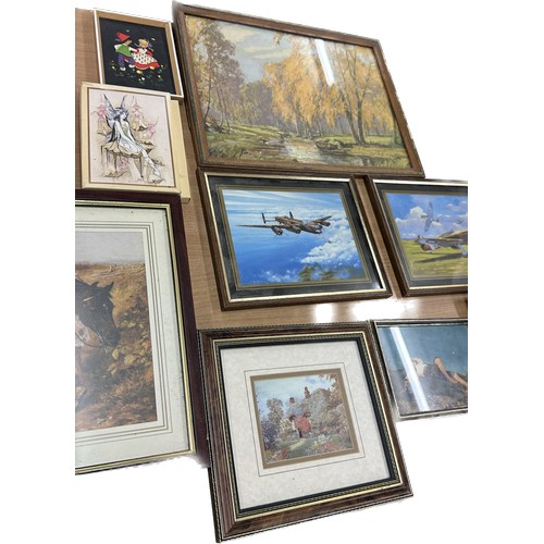 155 - Selection of assorted framed prints and pictures largest measures approximately 12 inches tall x 16 ... 