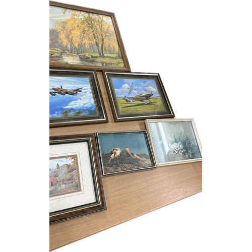 155 - Selection of assorted framed prints and pictures largest measures approximately 12 inches tall x 16 ... 