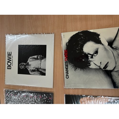 55 - Selection of David Bowie records to include Changes 3, glasgow 1978, pin ups etc