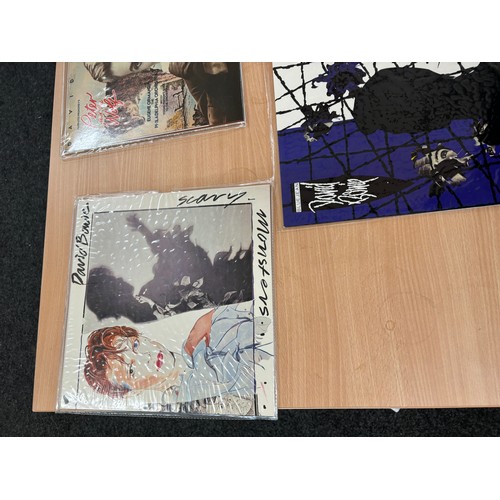 113B - Selection of David Bowie records to include Peter and the wolf,  Blue Jean, Lets Dance etc