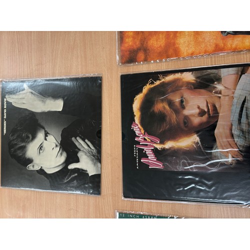 3 - Selection of David Bowie records to include Heros, Low , china girl etc