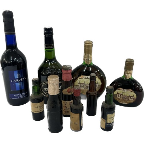 516 - Selection of assorted port, wines and sherry