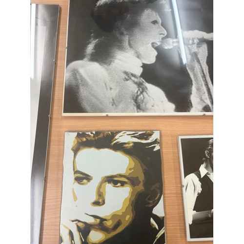 158 - 4 Framed David Bowie pictures 27 inches tall 20 inches wide