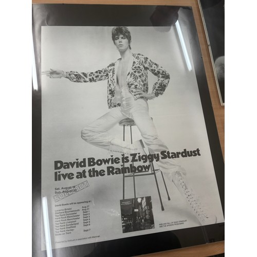 158 - 4 Framed David Bowie pictures 27 inches tall 20 inches wide