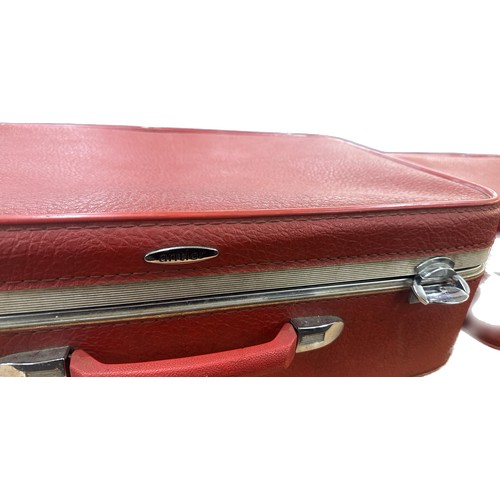 162 - Two vintage red Antler suitcases