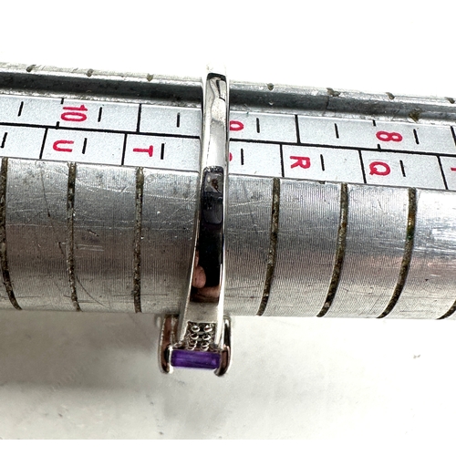 220 - Gemporia Moroccan Amethyst Ring with White Topaz in Sterling Silver 3.64cts WITH C.O.A