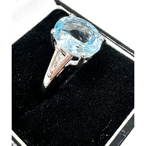 225 - Gemporia Blue Topaz Ring in Sterling Silver 6ct with c.o.a