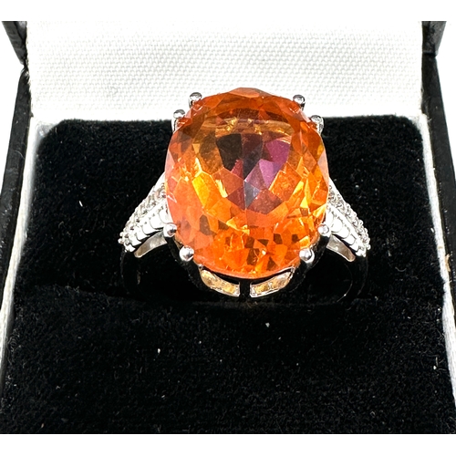 235 - Gemporia Quartz Ring with White Topaz in Sterling Silver 9.19cts with c.o.p