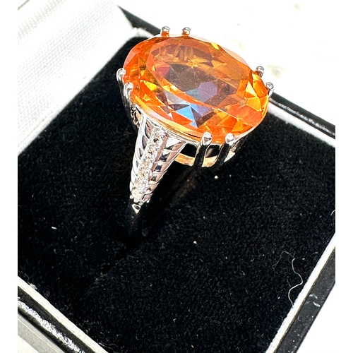 235 - Gemporia Quartz Ring with White Topaz in Sterling Silver 9.19cts with c.o.p