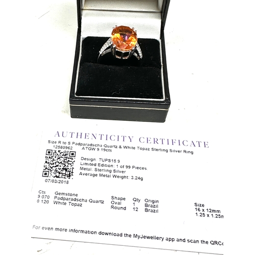 235 - Gemporia Quartz Ring with White Topaz in Sterling Silver 9.19cts with c.o.p