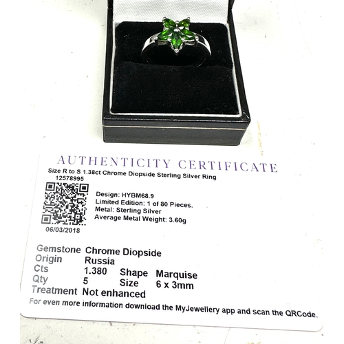 236 - Gemporia Diopside Ring in Sterling Silver 1.38cts