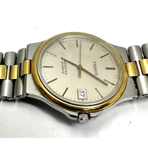 275 - Vintage Tissot seastar quartz gents wristwatch the watch is not ticking possibly needs new battery