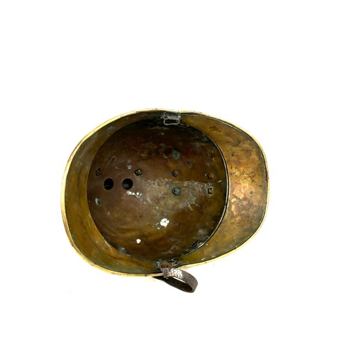 110 - French Fireman's brass helmet, height approximately 8 inches