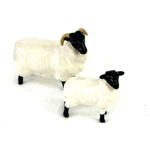 513 - Two Vintage Beswick sheep ornaments