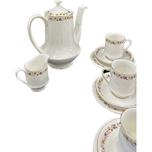 164 - Six piece vintage Royal Kent ' Golden Glory' china coffee set to include coffee pot, cups, saucers, ... 