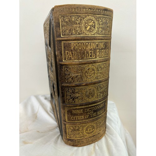 70 - Vintage Holy bible, 1890 copy right 13 inches tall 11 inches wide 6 inches depth