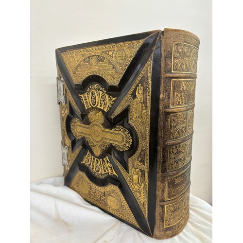 70 - Vintage Holy bible, 1890 copy right 13 inches tall 11 inches wide 6 inches depth